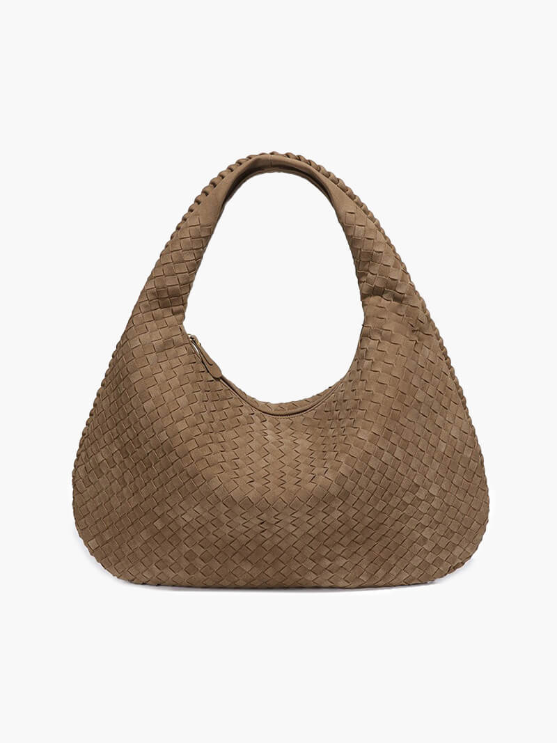 Yvon | Gevlochten Hobo-Tas van Suède XL