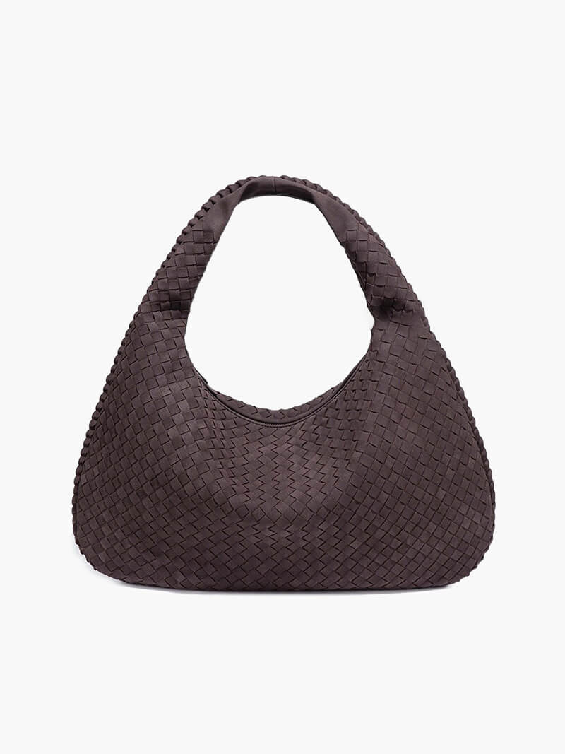 Yvon | Gevlochten Hobo-Tas van Suède XL