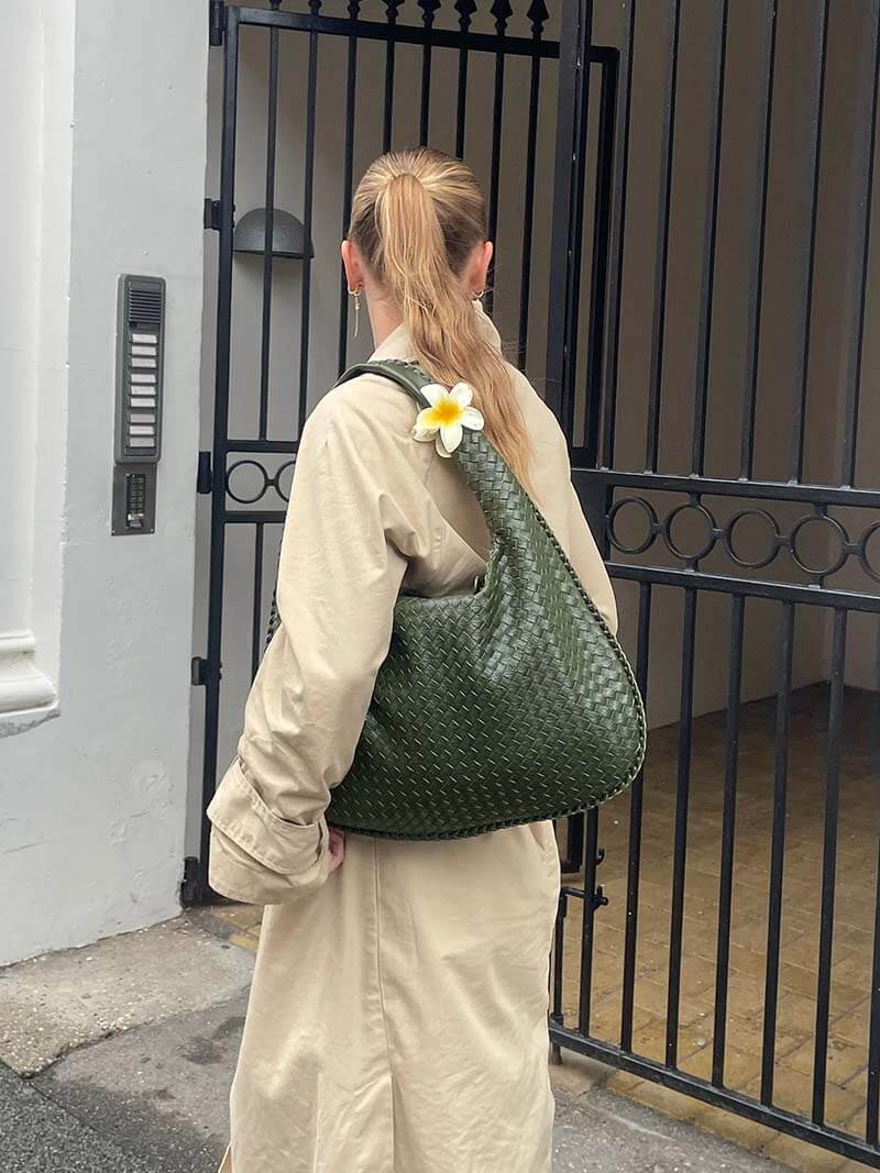 Charlyne | Grote gevlochten Hobo-tas