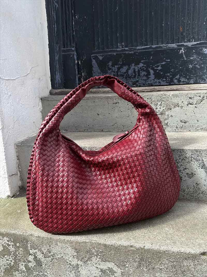 Charlyne | Grote gevlochten Hobo-tas