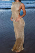 Lisa | Glamoureuze Rugloze Maxi-jurk – Elegantie ontmoet Verleiding