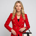 Luxe Getailleerde Blazer met Gouden Knopen