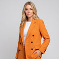 Dubbelrijige Blazer met Structuur voor Stijlvolle Look