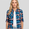 Geruite Blouse met Lange Mouwen en Casual Stijl