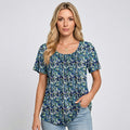 Casual T-shirt met Ronde Hals en Losse Pasvorm