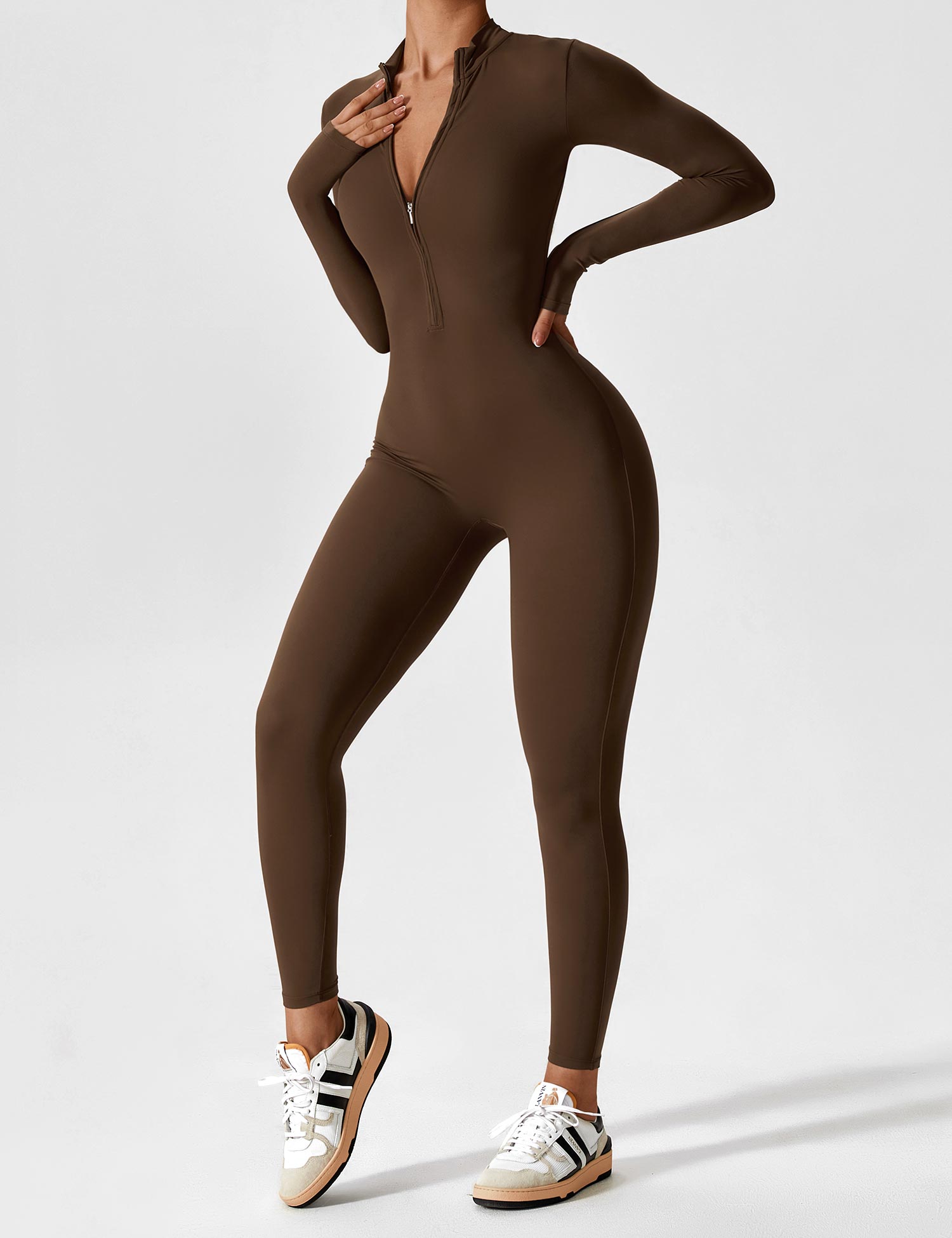 Lina | Naadloze Full-Zip Bodysuit