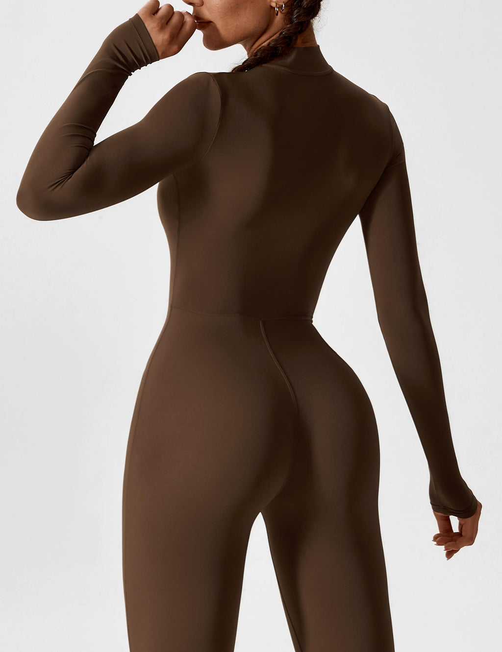 Wanda | Lange Mouwen Jumpsuit - Staande Kraag Rits