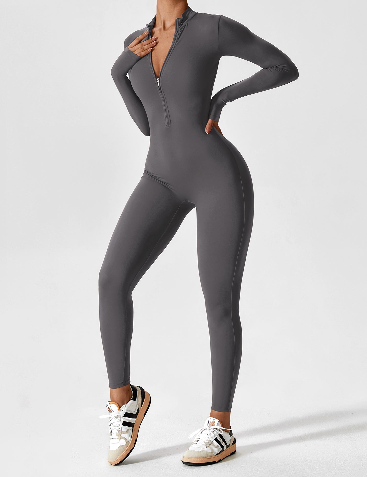Lina | Naadloze Full-Zip Bodysuit