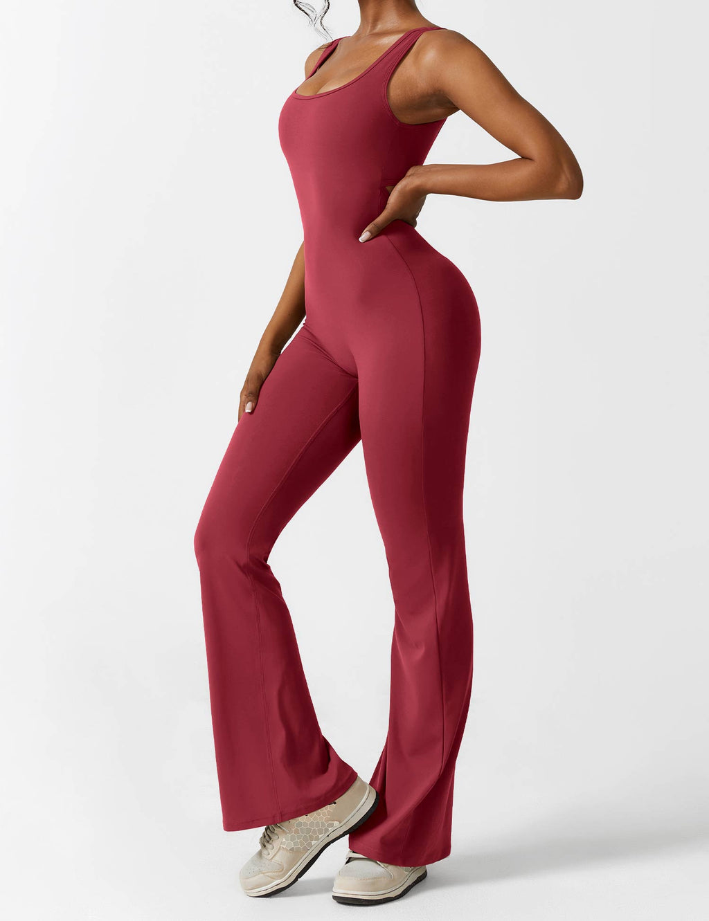 Sienna | Rugloze Flare-Jumpsuit