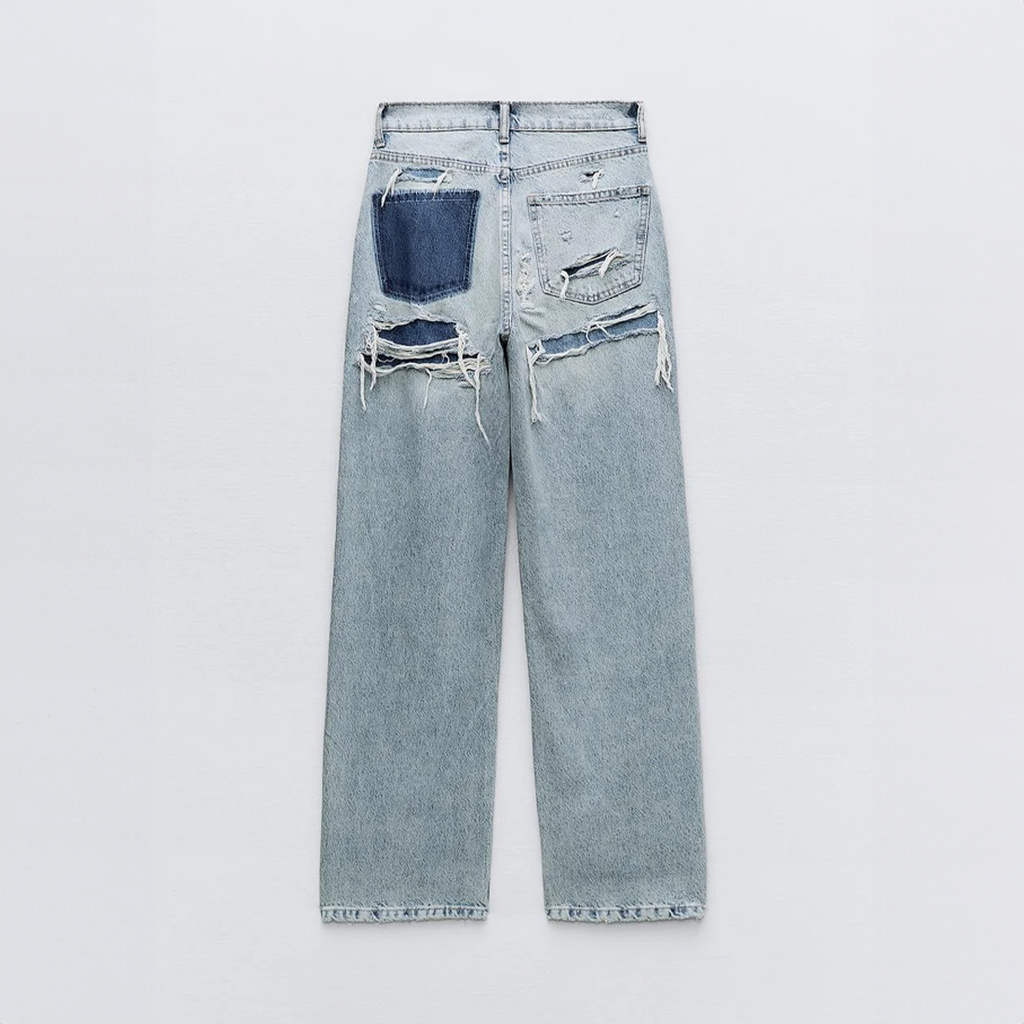 Vintage Ripped Jeans High Waist